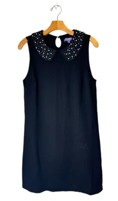 Vestido Vivienne Tam Mujer Mediano Negro Peter Pan Cuello Joyado Línea A Cóctel Foto 1 de 4