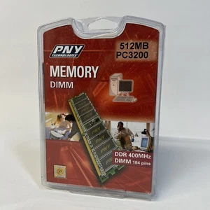 PNY PC3200 512MB DDR 400 MHz Desktop Memory 184 Pins Fully Tested Packaged - Picture 1 of 2