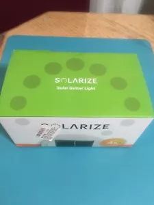 Solarize 4 Solar Gutter Lights White Plastic 6-8 Hour Charge, pre-owned not used - Picture 1 of 8