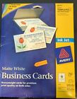 Avery 8371 Matte White 170 Business Cards 2"x3.5" Ink Jet 17 Sheets Open Box