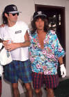 Drummer Tommy Lee of Motley Crue musician Eddie Van Halen at - 1992 Old Photo 1