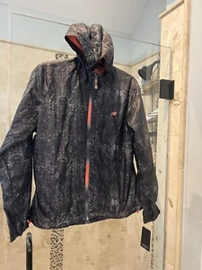 New Balance Runner's Windbreaker Jacket Large nwt gray coral hooded full zip - Picture 1 of 9