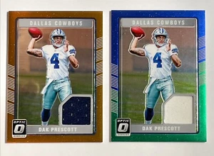 2016 Panini Donruss Optic Dak Prescott RC! Player Worn Patch Bronze/ Green 2 Lot - Picture 1 of 21