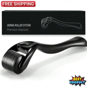 DERMA ROLLER 540 Titanium Micro Needle Facial Skin Roller Cellulite Hair Growth - Picture 1 of 10