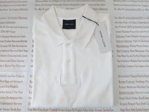 HENRI LLOYD Polo Shirt Mens Size M Short Sleeve White Pique Cotton Top BNWT R£55 - Picture 1 of 8