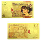 Seltene 10 Pfund Gedenk Banknote Prinzessin Diana Gold Plated