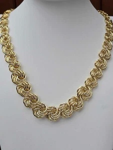 Byzantine Gold plated Necklace chunky 18-20” adjustable - Picture 1 of 3