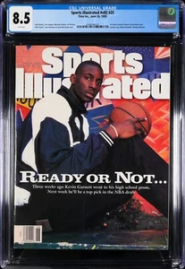 1995 Newsstand Sports Illustrated Basketball Kevin Garnett 1st Cover RC CGC 8.5 - Picture 1 of 2