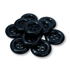(Pack Of 12) 18Mm Or 25Mm -  4 Hole Thick Rim Buttons - Sewing Crochet Knitting
