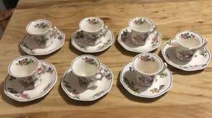 7 Booths Silcon Demi Tasse Cups And Saucers - Bild 1 von 5