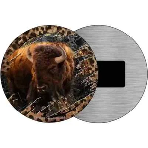 Bison Dark Animal Print 3,5" Magnet Plakette Kühlschrank Küche - Bild 1 von 2