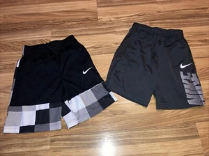 Nike Y2K Boys Large L Long Length Basketball Shorts Lot Of 2 Dri-fit - Picture 1 of 5