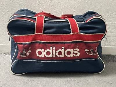 Vintage Adidas Duffle Gym Bag Sports Shoe Bag Travel Workout UK Made - Image 1 of 4
