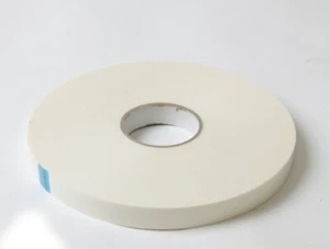 Double Sided Polyethylene White Foam Tape removable one side 1mmthick 25mm x 50m - Picture 1 of 1