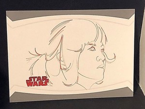 ROSE 2017 Topps Star Wars The Last Jedi Red Character Illust SILVER #8 SN #d /99