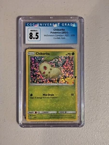 CGC 8.5 Near Mint Card Chikorita 2/25 25th Anniversary McDonalds HOLO - Picture 1 of 2