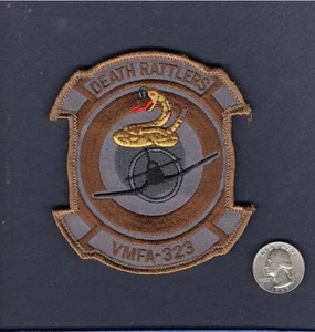VMFA-323 DEATH RATTLERS USMC F-18 HORNET Subdued Strike Fighter Squadron Patch - Picture 1 of 1