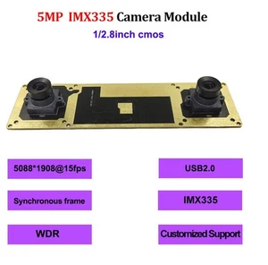 5MP IMX335 Dwuokularowy moduł kamery Dual Len WDR USB Kamera internetowa Synchroniczna ramka - Zdjęcie 1 z 12