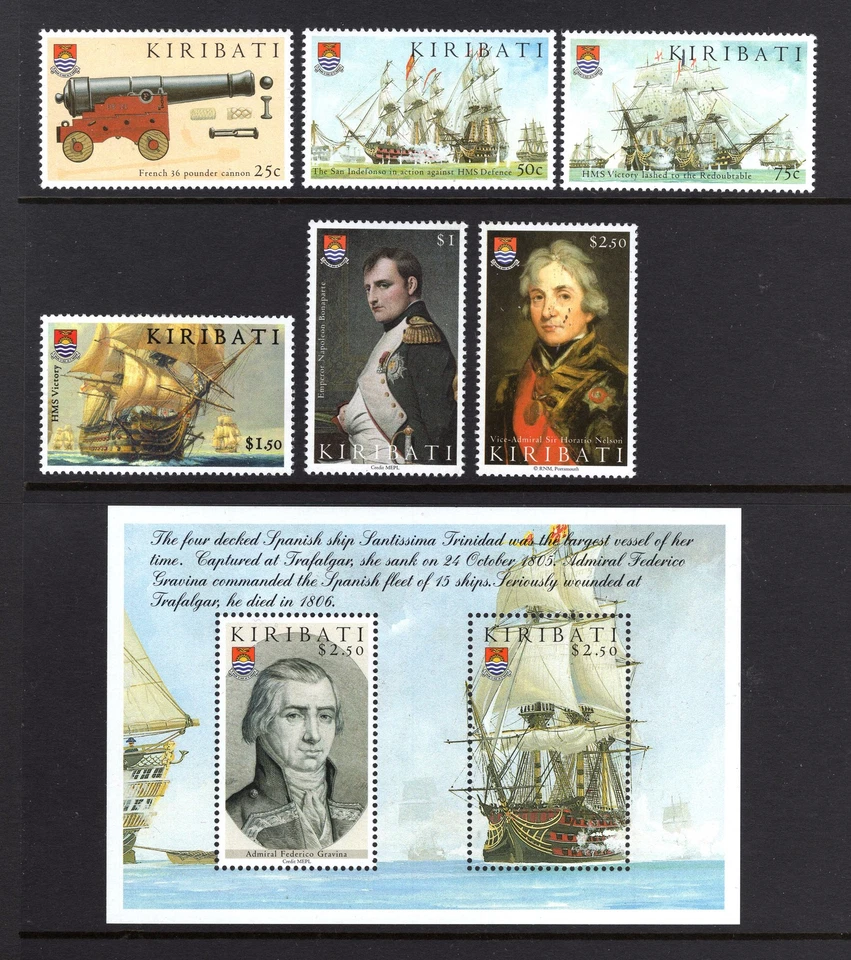 M29683 Kiribati 2005 Bi Centenario Batalla de Trafalgar Set X6 +m/s UMM Foto 1 de 1