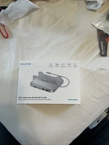 PULWTOP MacMini M4 Dock with M.2 SSD Enclosure, 8-in-1 AluminumVertical - Picture 1 of 6