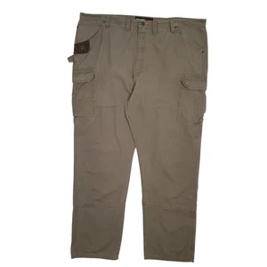 WRANGLER Riggs Abbigliamento da Lavoro Cargo Pantaloni da Lavoro Beige Uomo W48 L34 - Foto 1 di 5