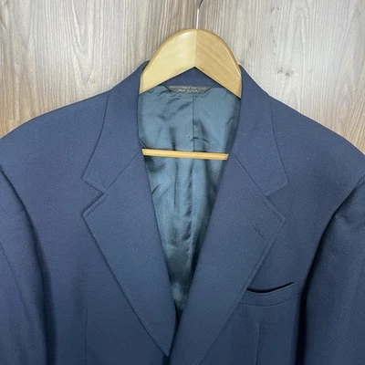Chaqueta Blazer La Crosse Para Hombres 44R Azul Marino Sólido Lúpulo Botones Dorados Hecha en EE. UU. Foto 1 de 4