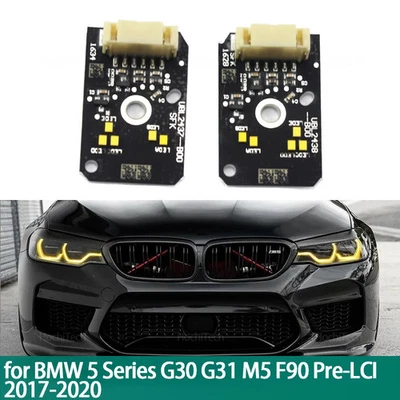 Tablero ojo de ángel LED DRL amarillo para BMW Serie 5 G30 G31 M5 F90 Pre-LCI 2017-2020 Foto 1 de 4