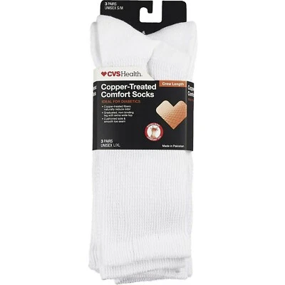 NUEVO - Calcetines más cómodos que he tenido - Infusión de cobre súper suaves unisex 3pr L/XL Foto 1 de 2