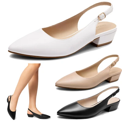 Mujeres Zapatos de vestir con cordones Tacón bajo Grueso Punta Zapatos de oficina de negocios Foto 1 de 4