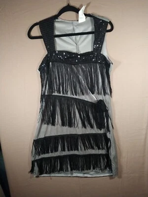 Disfraz Halloween Rugiente Años 20 FLAPPER Disfraz con Diadema de Plumas con Guantes Foto 1 de 4