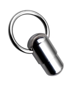 1 - 14g 5/8 Silver Vibrating VCH CVR Ring Nipple + 2 Batteries Fourchette Scream - Picture 1 of 2
