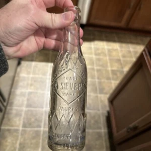 Diamond Bottling Works A. Sievers Embossed Soda Bottle Cincinnati Ohio OH - Picture 1 of 11
