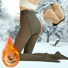 Women Legs False Translucent Pantyhose Lined Thickened Tights Winter Warm Fleece