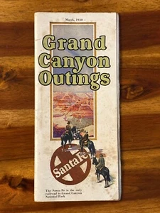 Grand Canyon Outings Santa Fe Travel Brochure 1930 B&W Photos Railroad Railway - Picture 1 of 8