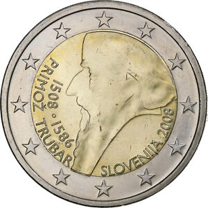 [#1250925] Slowenien, 2 Euro, Primoz Tubar, 2008, UNZ, Bi-Metallic, KM:80