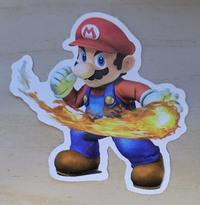 = NINTENDO OFFIZIELLER SUPER MARIO BROS MARIO FIREBALL STICKER = - Bild 1 von 3