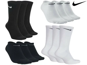 Calze Nike 3 paia caviglia equipaggio allenamento sportivo leggero palestra quotidiana UK 2 - 14 - Foto 1 di 26