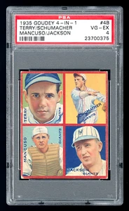 1935 Goudey 4B Bill Terry Travis Stonewall Jackson PSA 4 Perfect Centering HQ SP - Picture 1 of 2