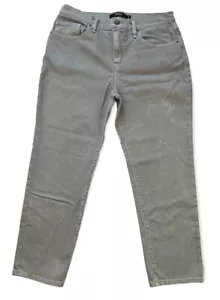 Hudson Women's Soft Grey Jessi Boyfriend Cropped Jeans Size 28 X 25 - Picture 1 of 12