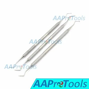 3 PIEZAS EXCAVADORAS 17W, 18W, 19W cuchara instrumentos restauradores dentales - Imagen 1 de 3