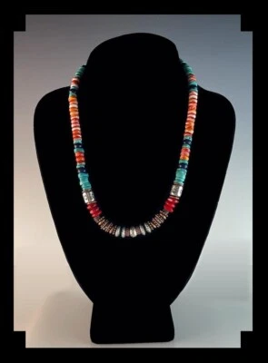 White Fox Creation: Multi Stone Men's Choker - Image 1 of 4