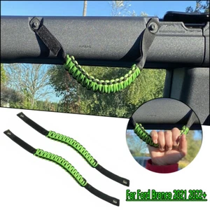 Manija de agarre de barra antivuelco de techo 2 piezas para Ford Bronco 2021+ negra y verde - Imagen 1 de 11
