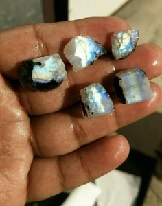 AAA++ Top Quality Natural Rainbow Moonstone Rough Slab's ,Very Ultimate Rainbow - Picture 1 of 6
