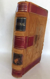 Vintage antik 600 Seiten Leder Wildleder Einband Journal Ledger 1917-1919 handgeschrieben - Bild 1 von 24