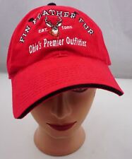 Fin Feather Fur Ohio's Outfitter Hat Red Adjustable Baseball Cap Pre Owned ST157