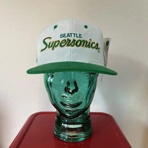 NWT Vintage 90s Sports Specialties SIGNED Gary Payton Script Snap Back Hat - Picture 1 of 13