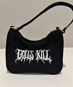 Dolls Kill kleine schwarze Handtasche bestickt - Bild 1 von 7