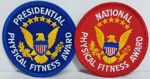 Lotto 2 Patch Premio Fitness Fisica Vintage Blu Presidenziale, Rosso Nazionale 3" - Foto 1 di 2