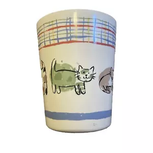 Vintage Made In USA Kitty Puppy Trash Bin Trash Can 90s 80s Decor - Picture 1 of 5