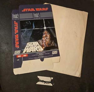 Vintage 1982 Star Wars VHS Betamax Video Store Display Box Promo Unused Fox RARE - Picture 1 of 24